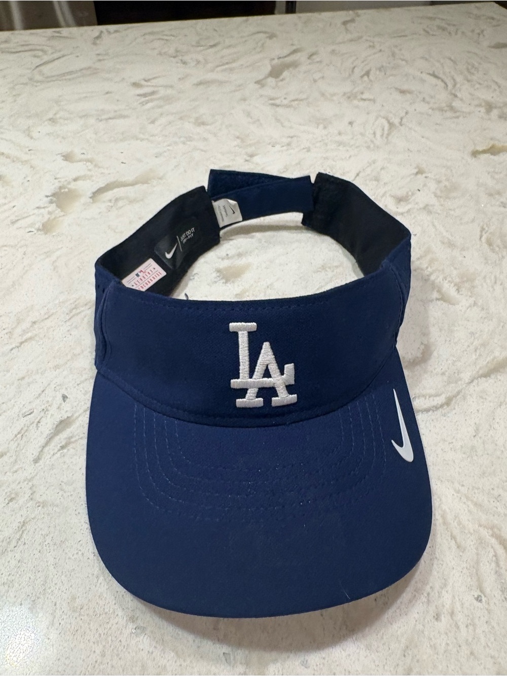Nike Kids LA Dodgers Navy and White Visor